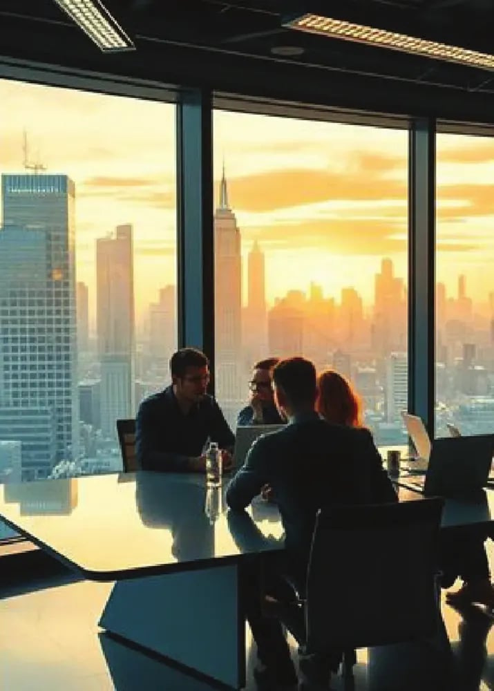 Partnership meeting in an office